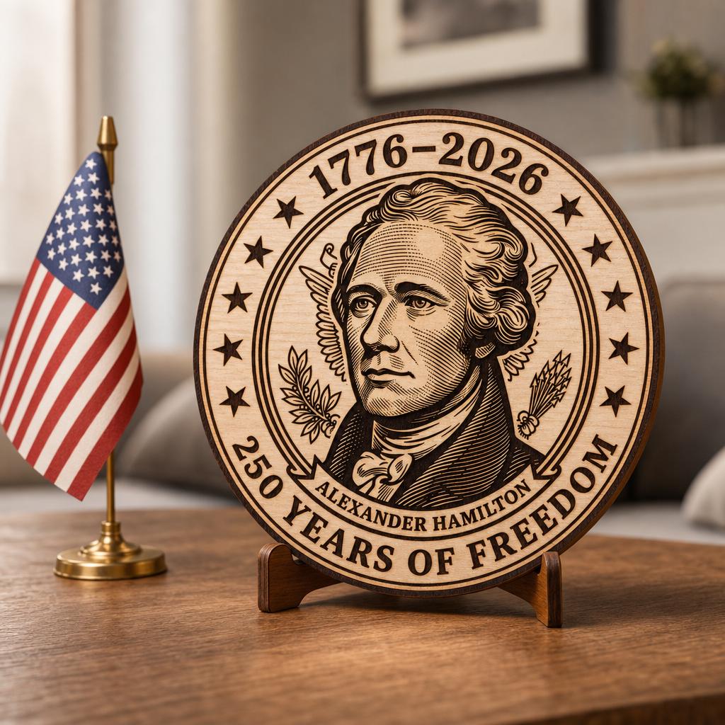 Pacchetto patriottico per il 250° anniversario, file per incisione laser per insegna in legno USA 1776 - immagine 6