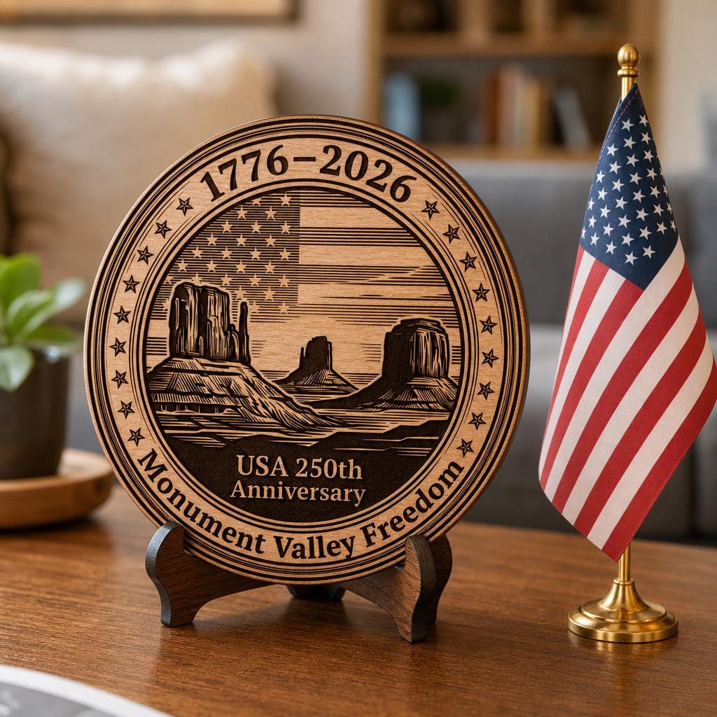 Paquete de letreros de madera patrióticos del 250.º aniversario, grabados de paisajes estadounidenses - Imagen 6