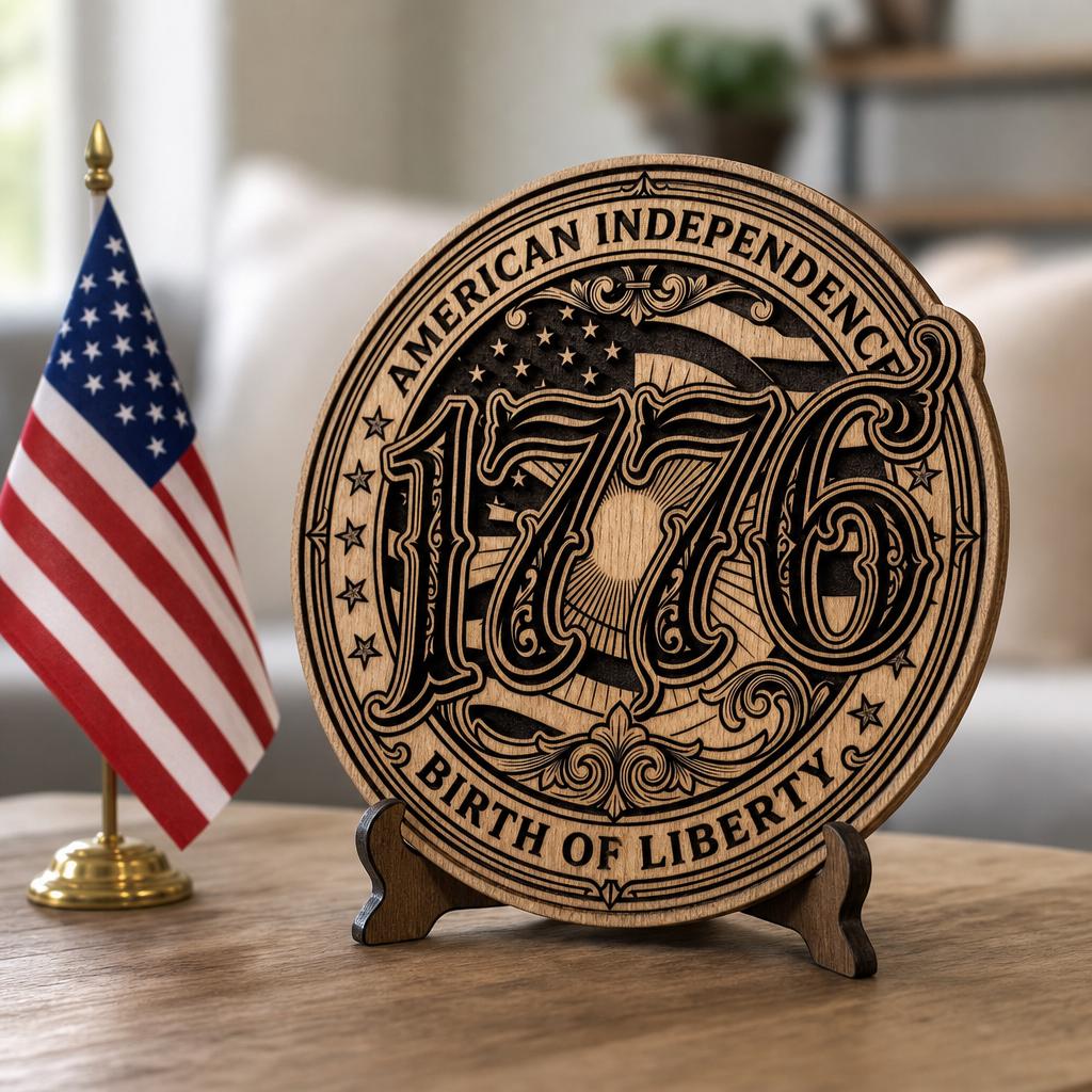 Diseños de grabado patrimonial del 250.º aniversario de EE. UU., CNC patriótico para placas - Imagen 10