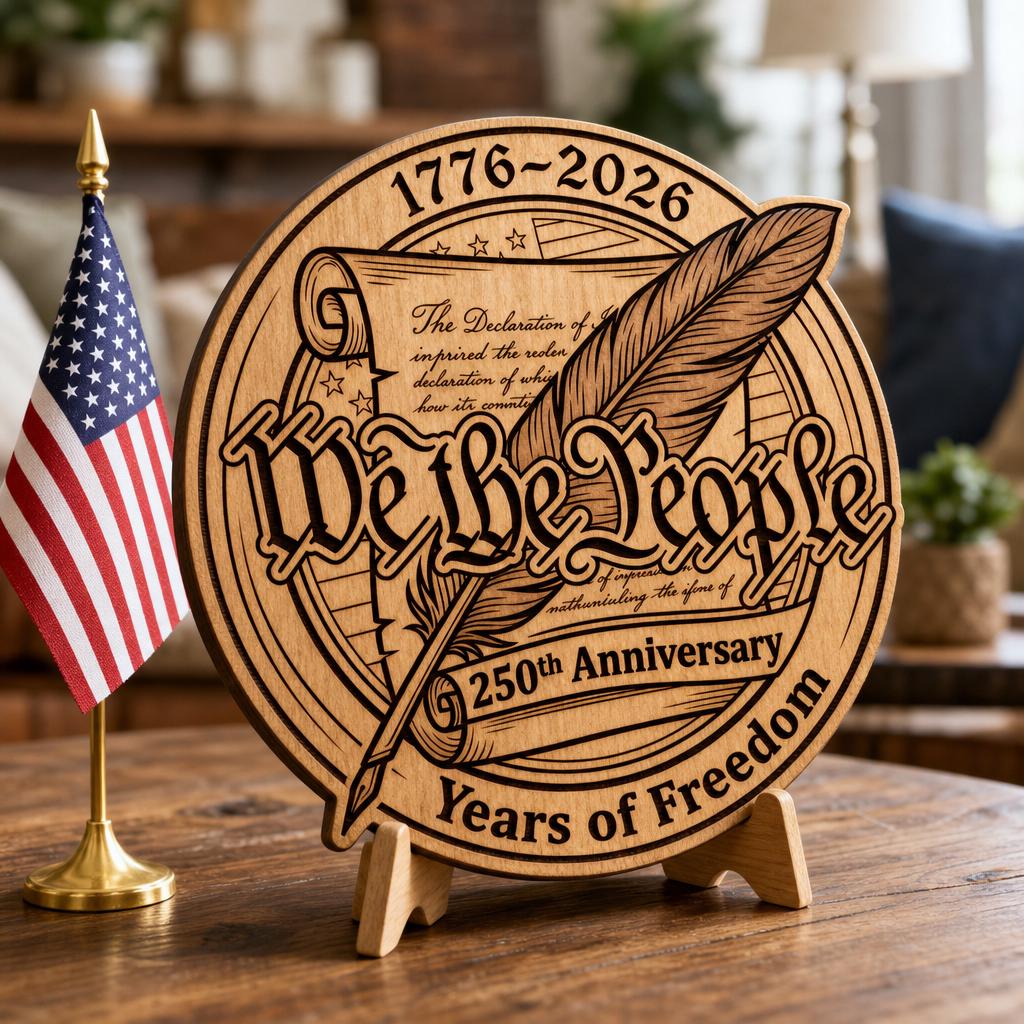 Diseños de grabado patrimonial del 250.º aniversario de EE. UU., CNC patriótico para placas - Imagen 3