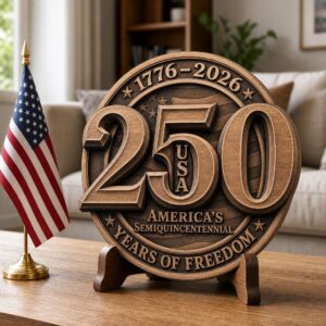 3D Illusion Laser Design Bundle, USA 250th Anniversary Patriotic Wood Sign