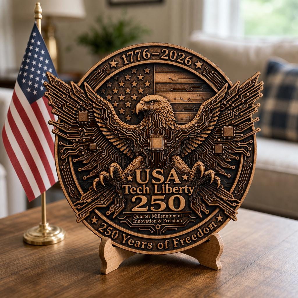 3D Illusion Laser Design Bundle, USA 250th Anniversary Patriotic Wood Sign
