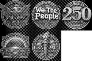 3D Illusion Laser Design Bundle, USA 250th Anniversary Patriotic Wood Sign