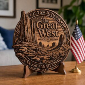 3D Illusion Laser Engraving File, American Landscape Bundle, USA PNG Wood Signs
