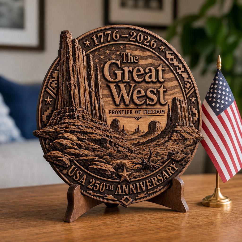 3D Illusion Laser Engraving File, American Landscape Bundle, USA PNG Wood Signs