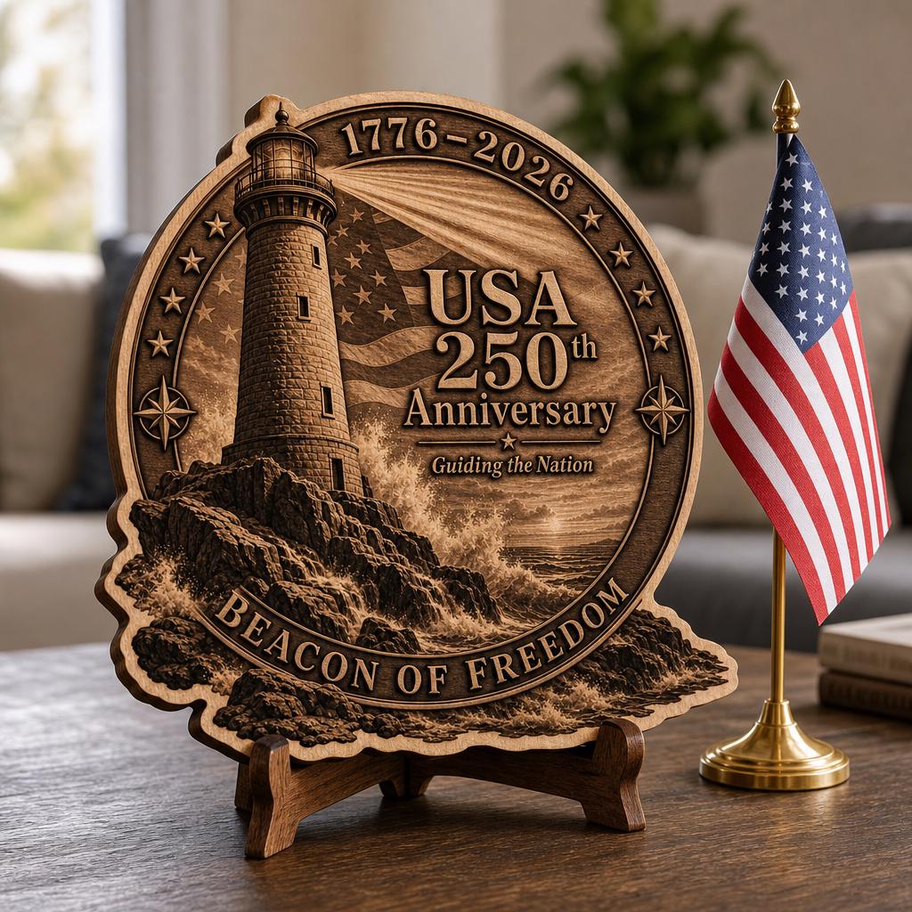 3D Illusion Laser Engraving File, American Landscape Bundle, USA PNG Wood Signs