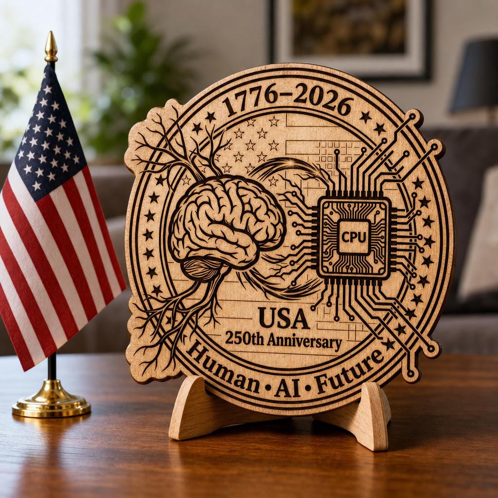 Paquete de grabado láser del 250.º aniversario de América, diseños futuristas de letreros de madera - Imagen 7