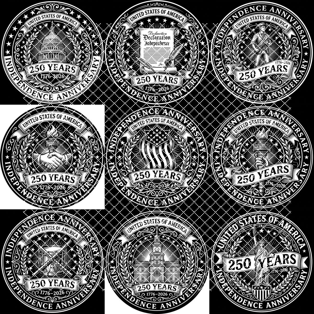 America 250 PNG Bundle, Patriotic Slate Coaster Designs for 4th of July Engraving – Bild 10