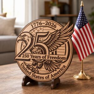 America 250 Semiquincentennial Engraving Bundle, 1776 2026 Patriotic Wood Sign Design