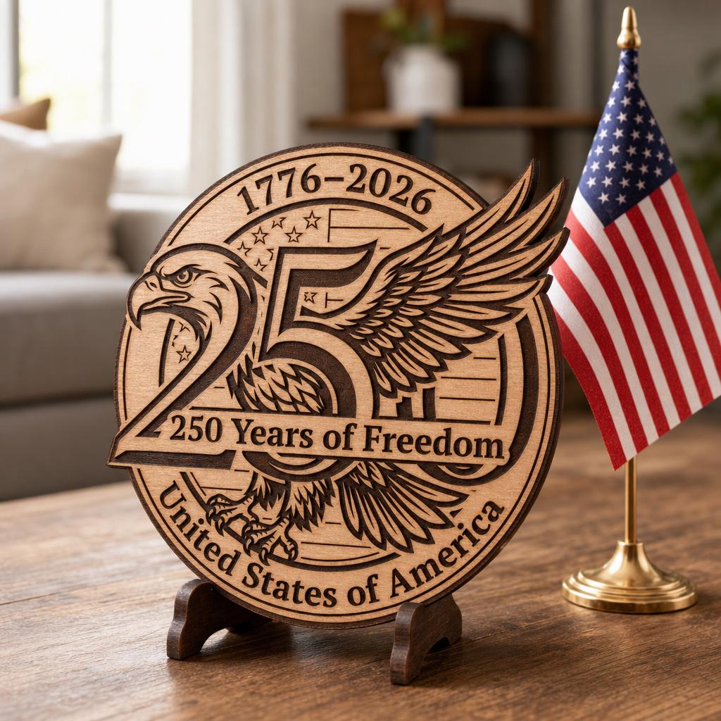 America 250 Semiquincentennial Engraving Bundle, 1776 2026 Patriotic Wood Sign Design