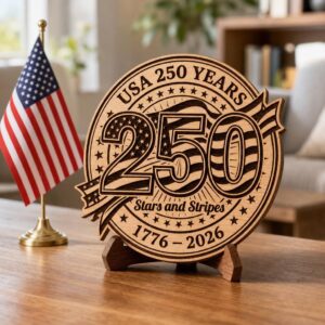 America 250 Semiquincentennial Engraving Bundle, 1776 2026 Patriotic Wood Sign Design