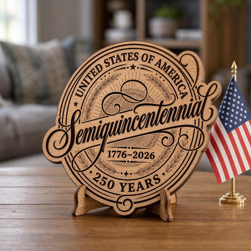 America 250 Semiquincentennial Engraving Bundle, 1776 2026 Patriotic Wood Sign Design