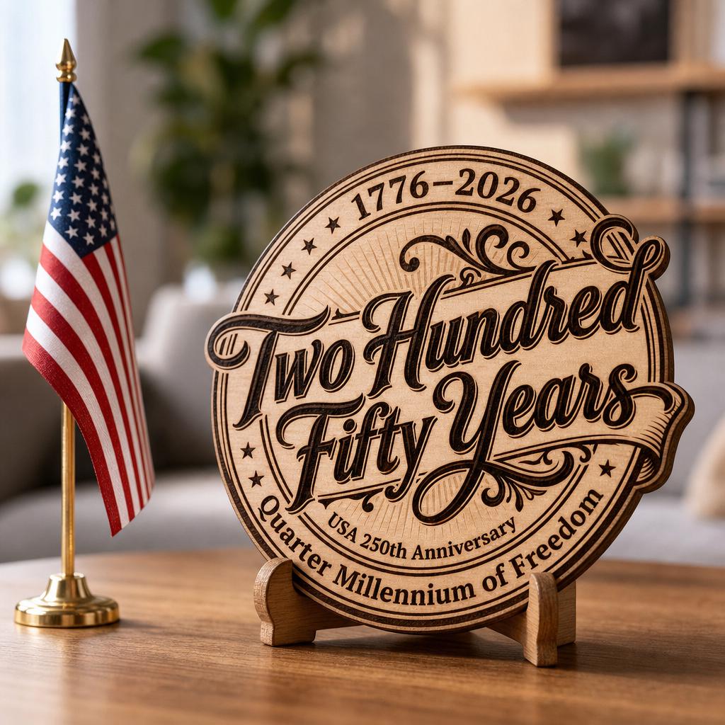 America 250 Semiquincentennial Engraving Bundle, 1776 2026 Patriotic Wood Sign Design