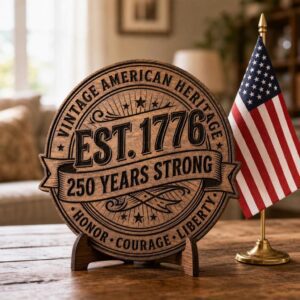 America 250 Semiquincentennial Engraving Bundle, 1776 2026 Patriotic Wood Sign Design