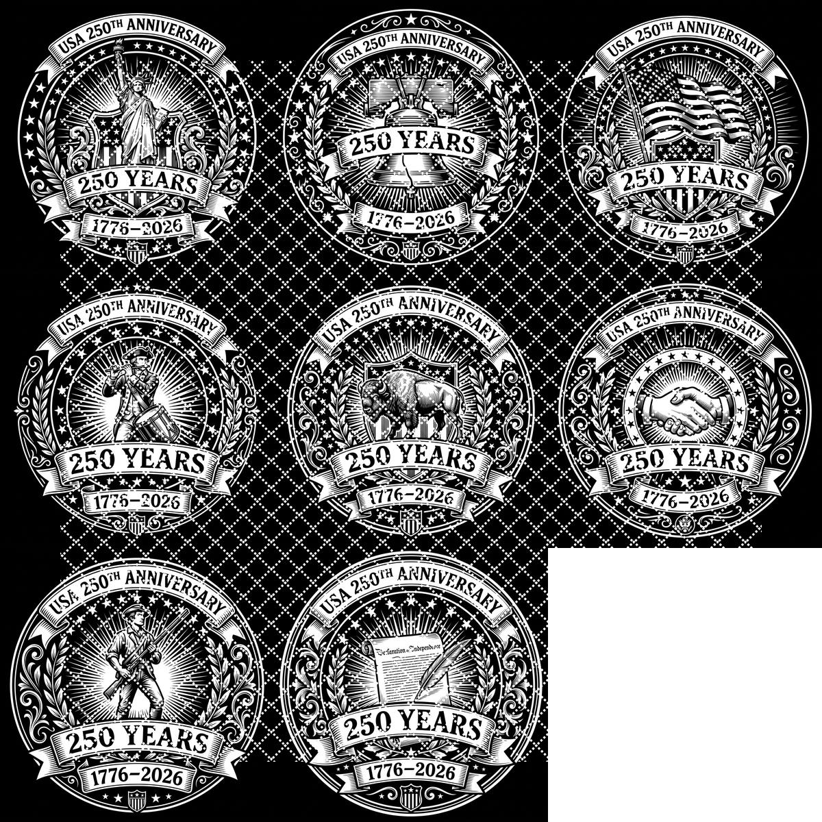 America 250th Patriotic Engraving File, Slate Coaster Laser Designs, Colonial Emblems