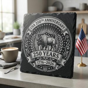 America 250th Patriotic Engraving File, Slate Coaster Laser Designs, Colonial Emblems