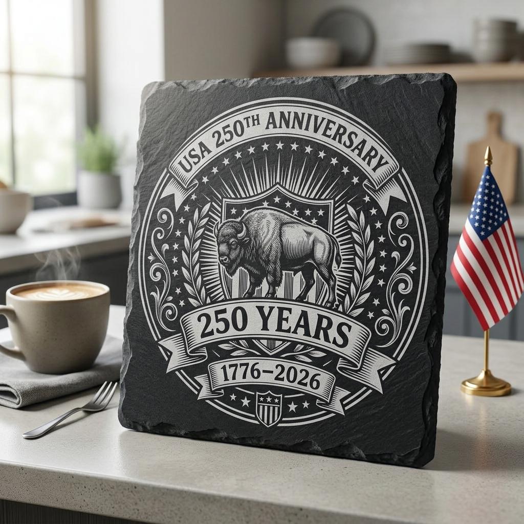 America 250th Patriotic Engraving File, Slate Coaster Laser Designs, Colonial Emblems