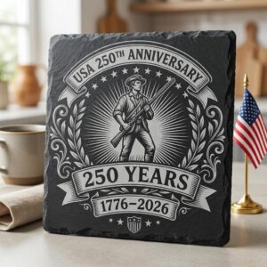 America 250th Patriotic Engraving File, Slate Coaster Laser Designs, Colonial Emblems