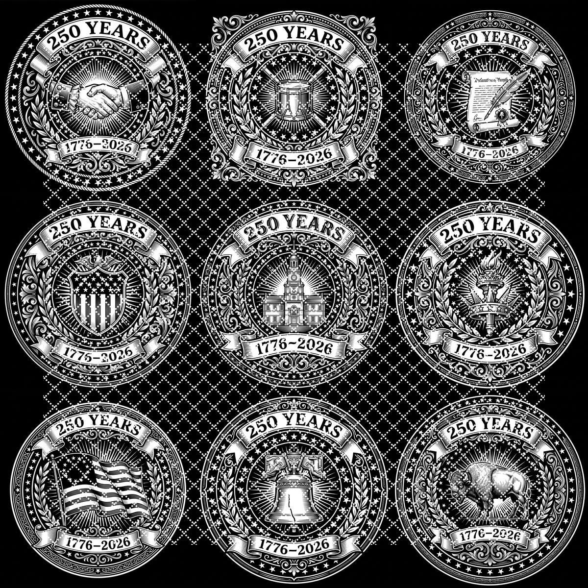 Patriotic Slate Coaster Designs, America 250th Anniversary Engraving File Bundle