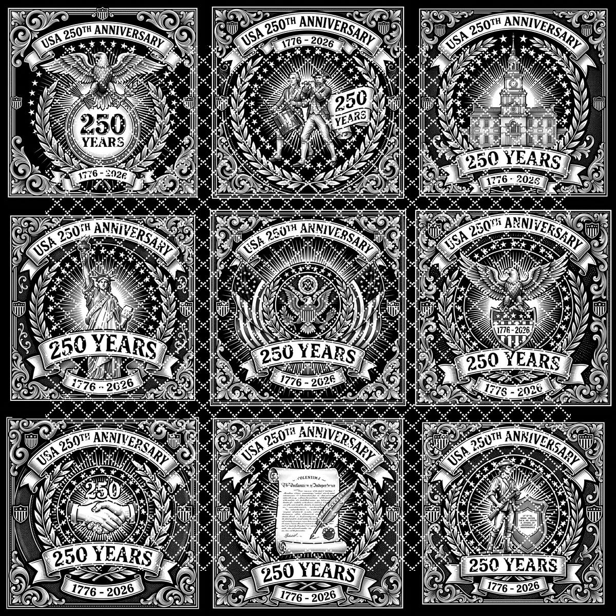 Patriotische USA-Gravur-Laserdatei, 9 Schieferuntersetzer-Emblem-Designs zum Download – Bild 10