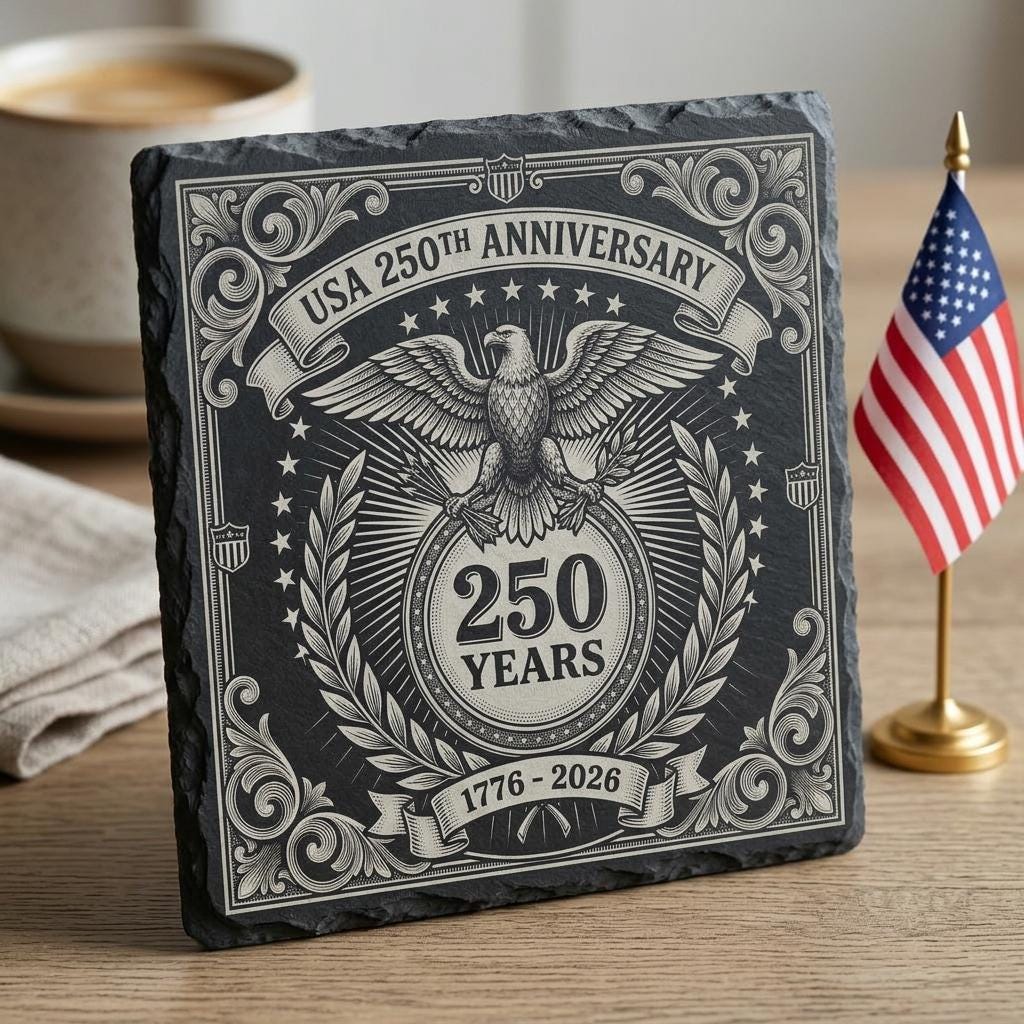 Patriotische USA-Gravur-Laserdatei, 9 Schieferuntersetzer-Emblem-Designs zum Download – Bild 2