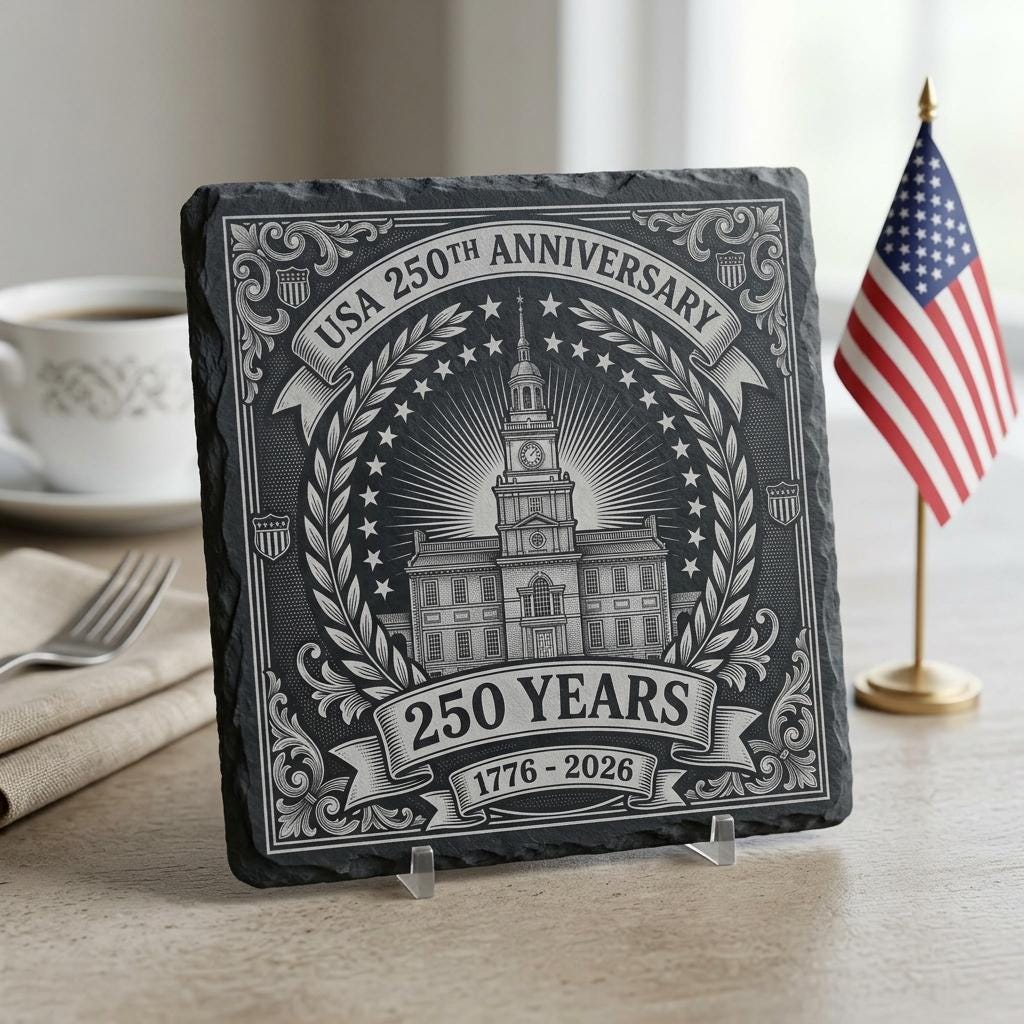 Patriotische USA-Gravur-Laserdatei, 9 Schieferuntersetzer-Emblem-Designs zum Download – Bild 4