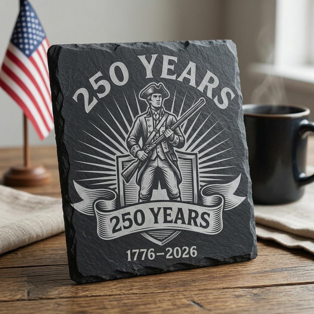 USA 250-Jahr-Jubiläums-Untersetzer PNG, patriotische Lasergravur, Geschenk 1776 2026 – Bild 6
