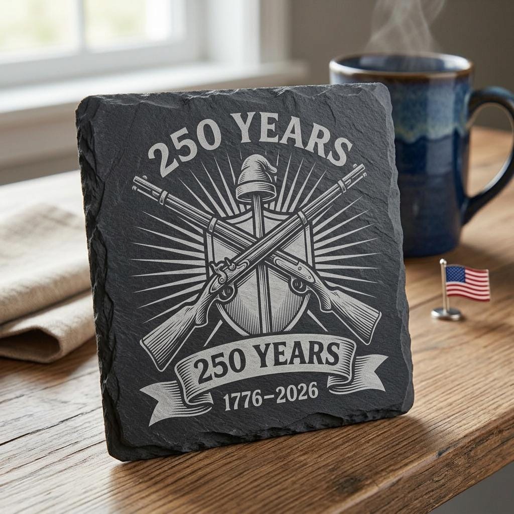 USA 250-Jahr-Jubiläums-Untersetzer PNG, patriotische Lasergravur, Geschenk 1776 2026 – Bild 7