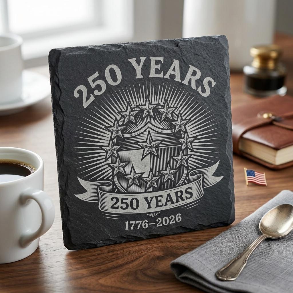 USA 250-Jahr-Jubiläums-Untersetzer PNG, patriotische Lasergravur, Geschenk 1776 2026 – Bild 8