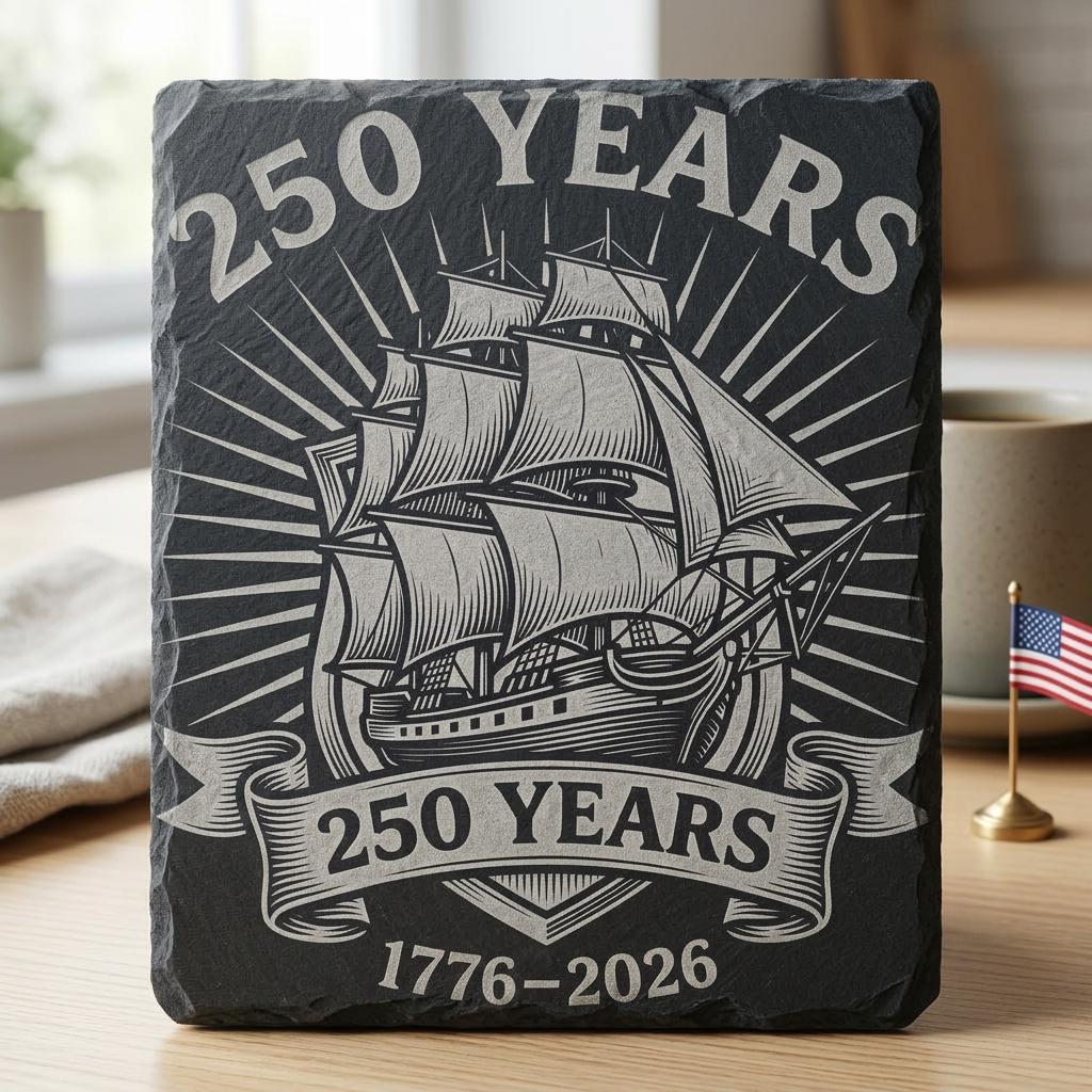 USA 250-Jahr-Jubiläums-Untersetzer PNG, patriotische Lasergravur, Geschenk 1776 2026 – Bild 9