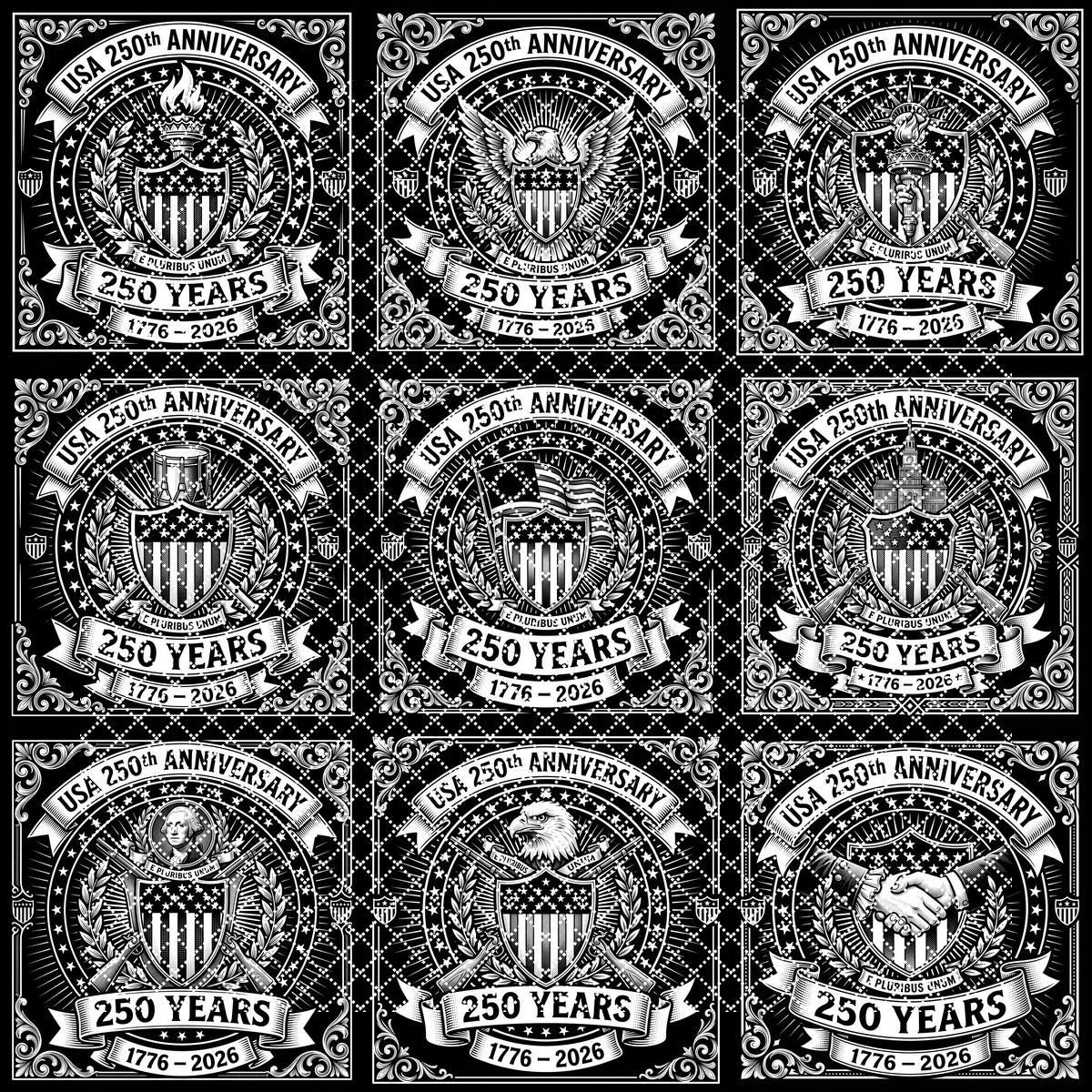 USA 250. Jubiläums-Gravurdesign, patriotischer Adler, Schiefer-Untersetzer-Laserdatei – Bild 10