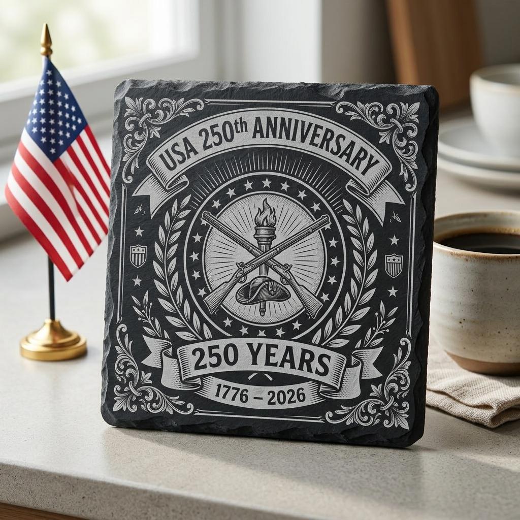 USA 250. Jubiläum patriotische Gravur, Schieferuntersetzer PNG-Bundle – Bild 9