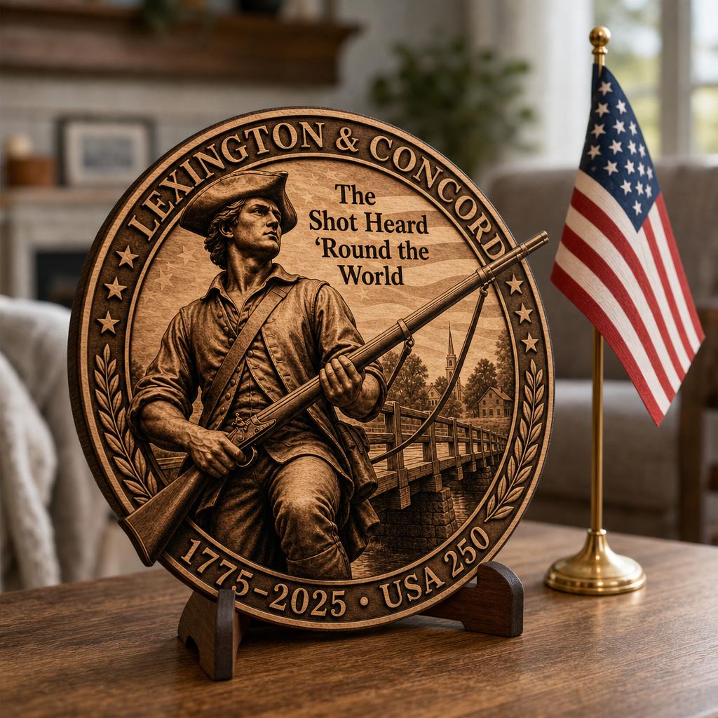 250th Anniversary Patriotic Laser File, Revolutionary War Wood Sign PNG
