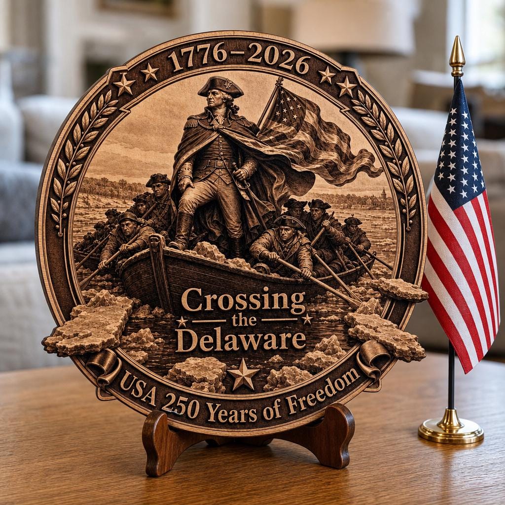 250th Anniversary Patriotic Laser File, Revolutionary War Wood Sign PNG