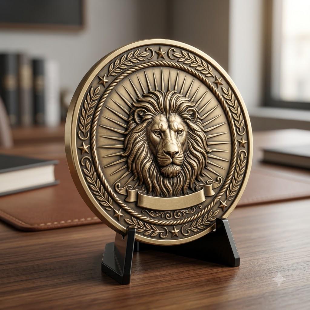 3D Apex Predator Challenge Coin Depth Map, Wildlife Relief PNG for Laser