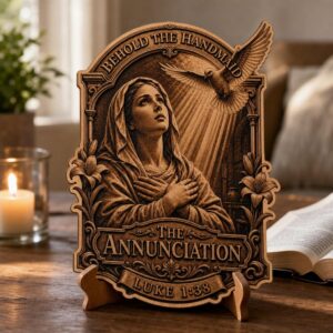 3D Illusion Nativity Laser Engraving, Jesus Christian Plaque Sign Design