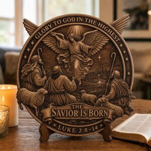 3D Illusion Nativity Laser Engraving, Jesus Christian Plaque Sign Design