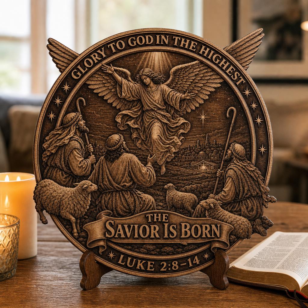 3D Illusion Nativity Laser Engraving, Jesus Christian Plaque Sign Design