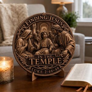 3D Illusion Nativity Laser Engraving, Jesus Christian Plaque Sign Design