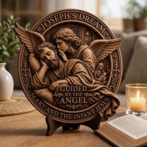 3D Illusion Nativity Laser Engraving, Jesus Christian Plaque Sign Design