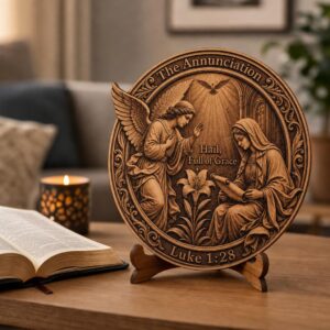 3D Illusion Nativity Scene, Jesus Laser Engraving File for Wood Plaque