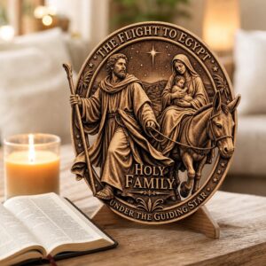 3D Illusion Nativity Scene, Jesus Laser Engraving File for Wood Plaque