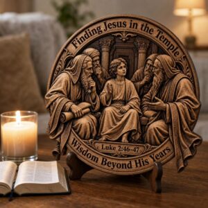 3D Illusion Nativity Scene, Jesus Laser Engraving File for Wood Plaque