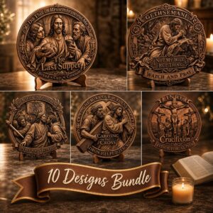 3D Jesus Illusion Laser Engraving File, Christian Resurrection Passion Art