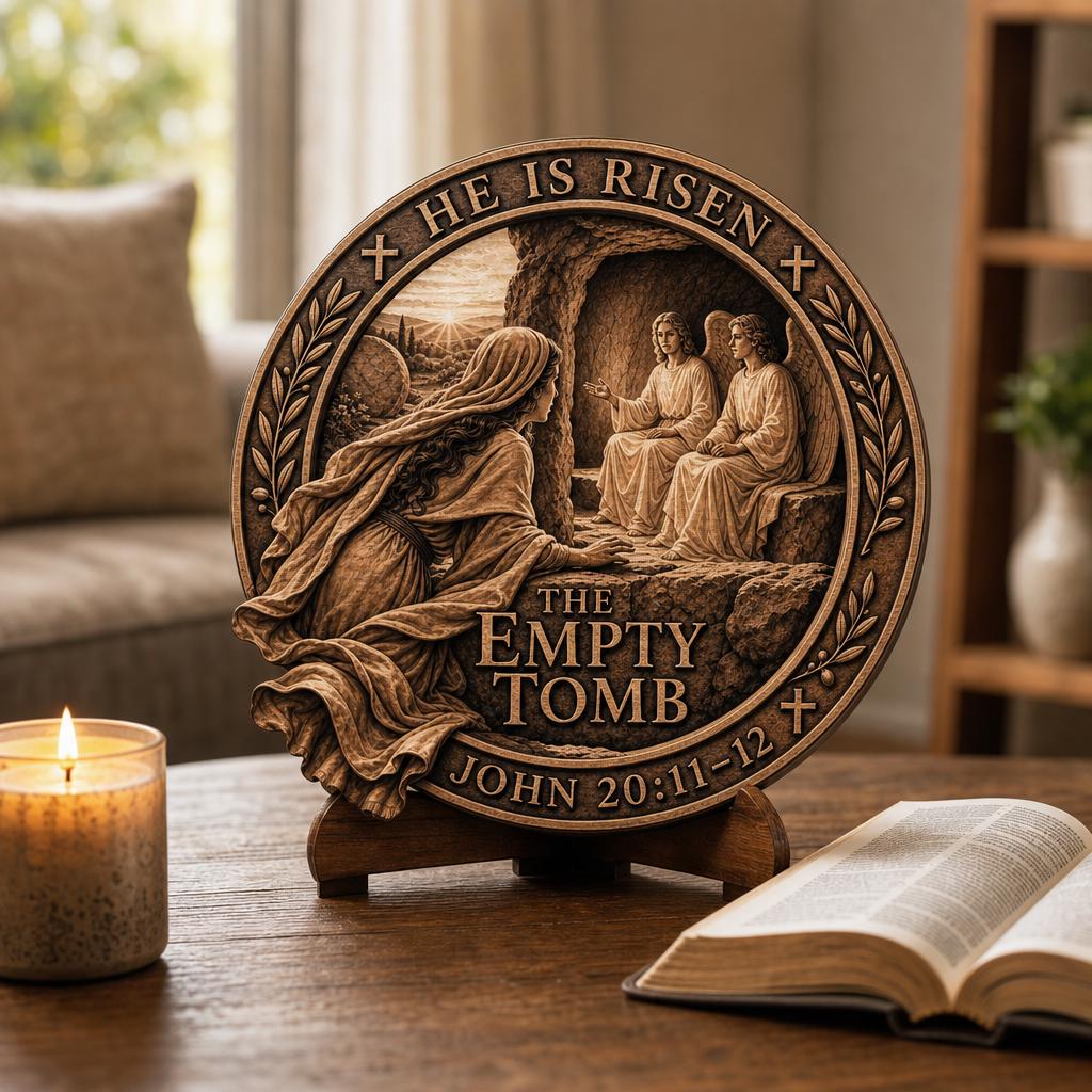 3D Jesus Illusion Laser Engraving File, Christian Resurrection Passion Art