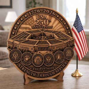 3D Patriotic Laser Engraving, USA Military Emblem Wood Sign PNG Bundle
