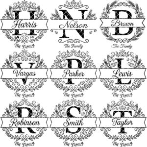Alphabet Monogram Engraving Pack, Custom Family Name Logo for Serving Boards