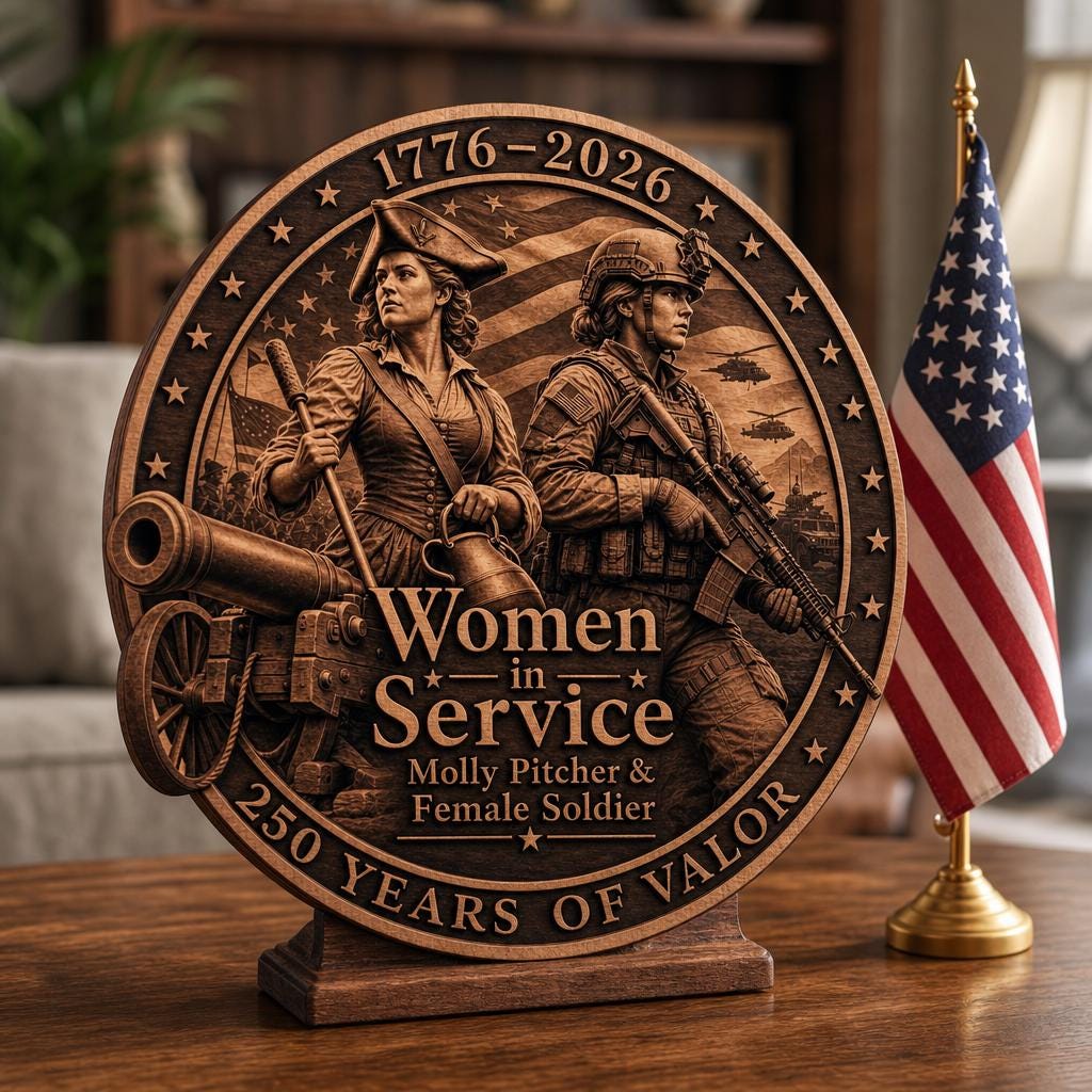 American Warrior 3D Illusion Laser Engraving, USA 250th Anniversary CNC File