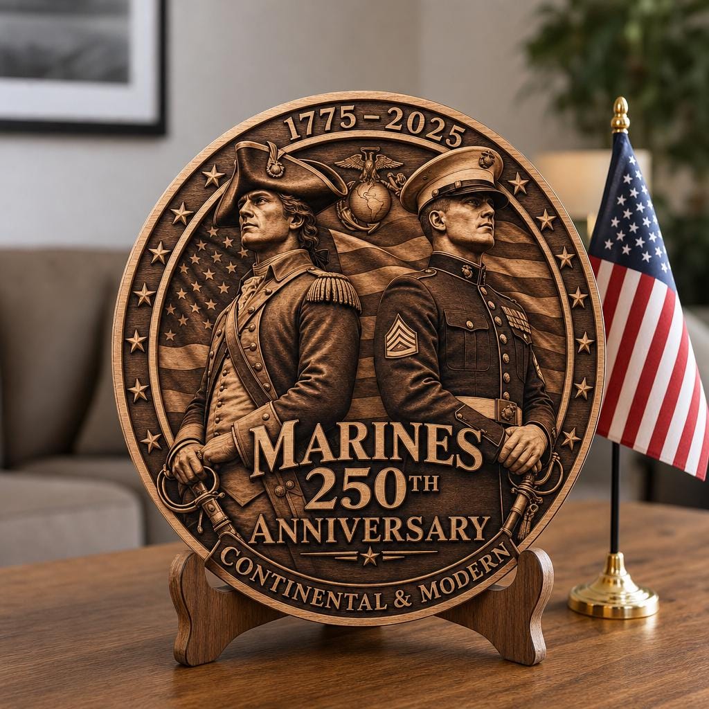 American Warrior 3D Illusion Laser Engraving, USA 250th Anniversary CNC File