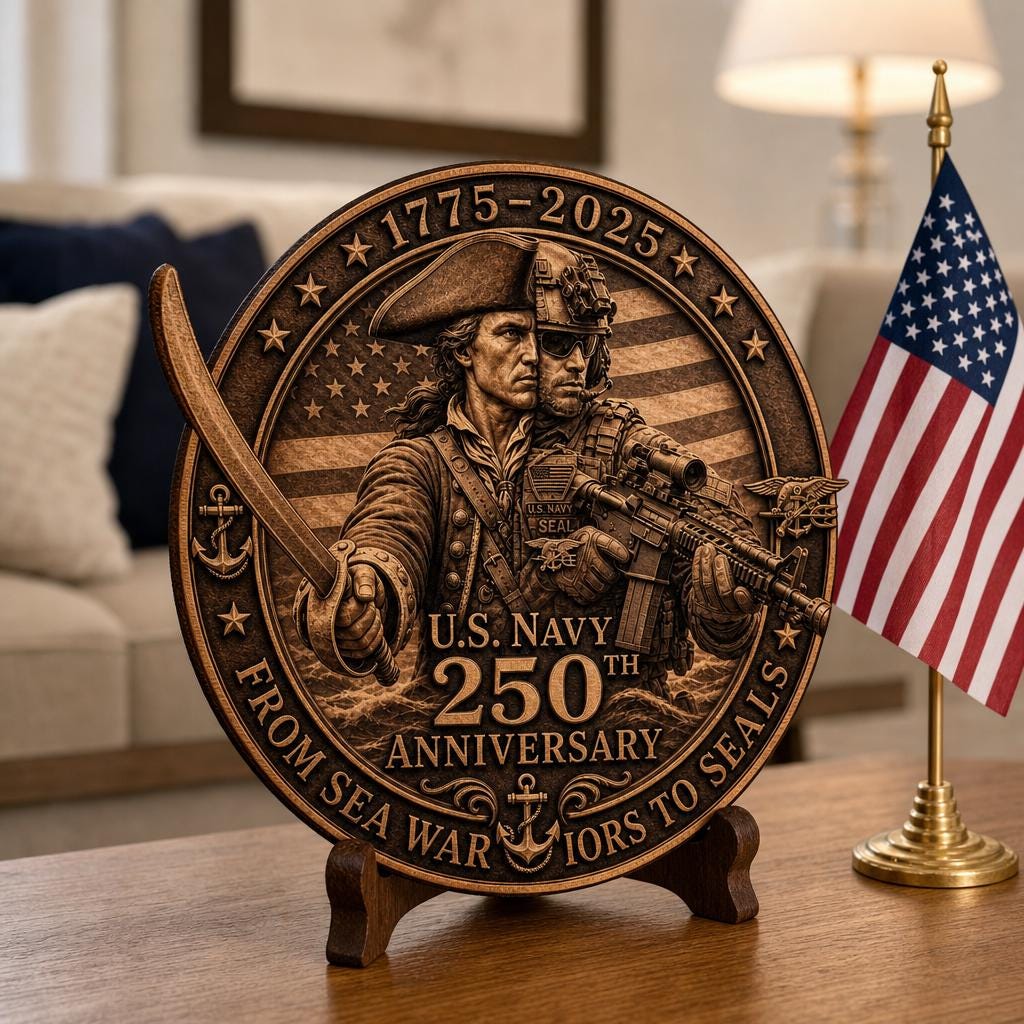 American Warrior 3D Illusion Laser Engraving, USA 250th Anniversary CNC File